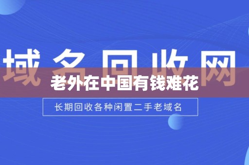 老外在中国有钱难花