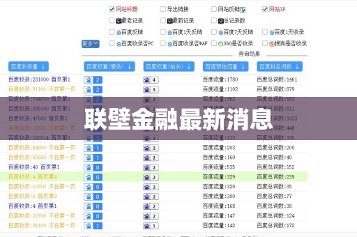 联壁金融最新消息