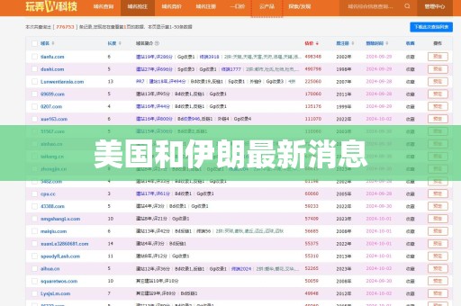 美国和伊朗最新消息