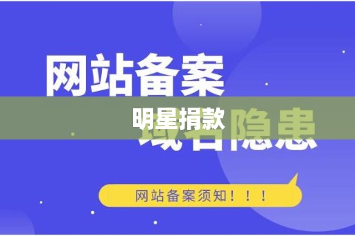 明星捐款