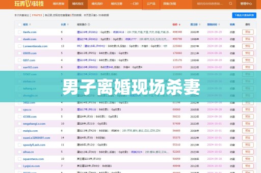 男子离婚现场杀妻