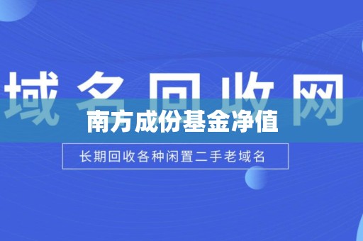 南方成份基金净值