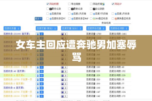 女车主回应遭奔驰男加塞辱骂