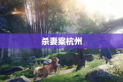 杀妻案杭州
