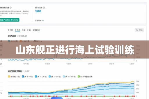 山东舰正进行海上试验训练